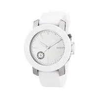 nixon - a317179-00 - montre femme - quartz analogique - chronomètre - bracelet silicone argent