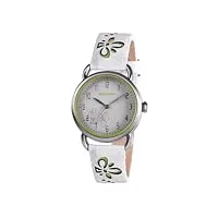 kahuna - kls-0251l - montre femme - quartz analogique - bracelet cuir blanc
