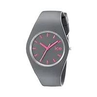 ice-watch - montre mixte - quartz analogique - ice - gray - pink - unisex - cadran gris - bracelet silicone gris - ice.gy.u.s.12