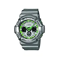 casio - ga-200sh-8aer - g-shock - montre homme - quartz analogique - digital - cadran lcd - bracelet résine gris