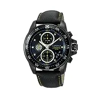 j. springs - bfd048 - montre homme - quartz chronographe - aiguilles lumineuses/chronomètre - bracelet cuir noir
