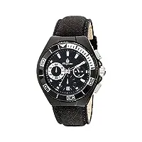 burgmeister - bm609-622 - montre homme - quartz chronographe - chronomètre - bracelet textile noir