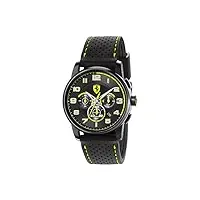 ferrari - 830061 - montre homme - quartz analogique - cadran noir - bracelet silicone noir