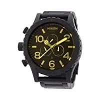 nixon - a0831354-00 - montre mixte - quartz chronographe - chronomètre - bracelet acier inoxydable noir