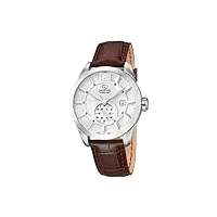 jaguar watches-j663/1-montre homme-quartz analogique-bracelet cuir marron