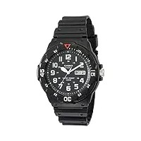casio - mrw-200h-1b2 - casual - montre homme - quartz analogique - cadran noir - bracelet résine noir