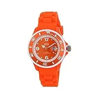 ice-watch - montre mixte - quartz analogique - ice-sunshine - neon orange - small - cadran rose - bracelet silicone orange - sun.noe.s.s.13