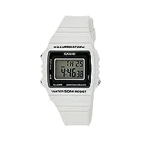 casio - w-215h-7a - sports - montre mixte - quartz digital - cadran lcd - bracelet résine blanc