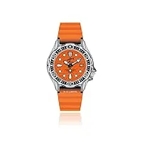 chris benz - cb-500-o-kbo - montre mixte - automatique - analogique - aiguilles lumineuses - bracelet caoutchouc orange