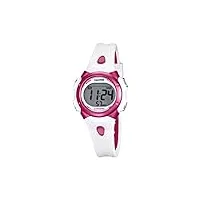 calypso - k5609/3 - montre mixte - quartz - digitale - alarme - chronomètre - bracelet plastique blanc