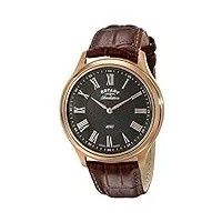 rotary - gs02967/06/10 - montre homme - quartz analogique - bracelet cuir marron
