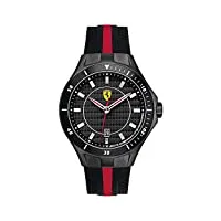 ferrari - 830079 - montre homme - quartz analogique - cadran noir - bracelet silicone noir