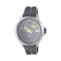 puma time - pu103281003 - montre homme - quartz analogique - bracelet résine noir