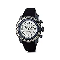 glam rock - sb3002 - sobe - montre mixte - quartz chronographe - cadran noir - bracelet silicone noir
