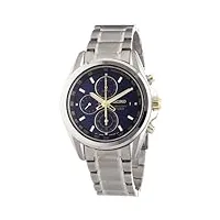 seiko - snde59p1 - montre homme - quartz chronographe - chronomètre/aiguilles lumineuses - bracelet titane argent