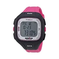 timex - t5k753 - ironman easy trainer gps - montre gps femme - bracelet résine - alarme/compte à rebours/chronomètre