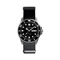 oxygen - ex-d-mob-44-bl - diver - montre homme - quartz analogique - cadran noir - bracelet nylon noir
