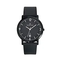 certus - 610959 - montre homme - quartz analogique - cadran noir - bracelet cuir noir