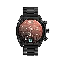 diesel montre chronographe à quartz pour homme en acier inoxydable, noir, chronographe