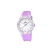 festina - f16676/2 - montre femme - quartz analogique - bracelet caoutchouc violet