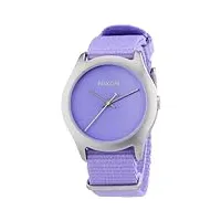 nixon - a3481366-00 - montre femme - quartz analogique - bracelet tissu violet