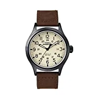 timex homme analogique quartz montre avec bracelet en cuir t49963