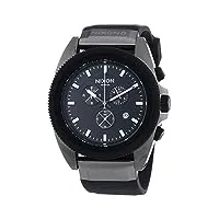 nixon - a2901531-00 - montre homme - quartz chronographe - bracelet silicone noir