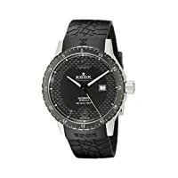 edox chronorally 1 homme 45mm noir automatique montre 80094 3n nv