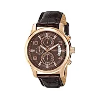 guess - w0076g4 - montre homme - quartz chronographe - cadran marron - bracelet cuir marron