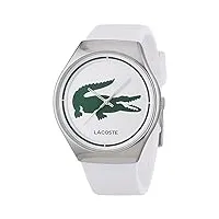 lacoste - 2000847 - montre femme - quartz - analogique - bracelet silicone blanc