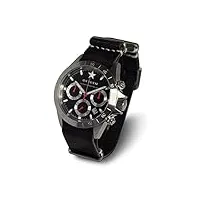 oxygen - ex-c-spr-42-nl-bl - montre mixte - quartz - chronographe - chronomètre/aiguilles luminescentes - bracelet cuir noir
