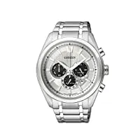 citizen - ca4010-58a - montre homme - quartz chronographe - cadran argent - bracelet titane argent