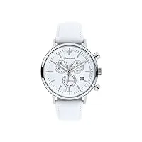 gigandet classico montre homme chronographe analogique quartz blanc g6-008