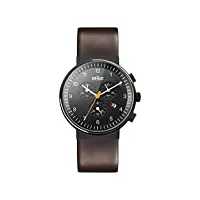 braun - bn0035bkbrg - montre mixte - quartz chronographe - chronomètre - bracelet cuir marron
