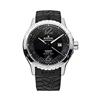 edox montre suisse automatique noire pour homme 80094 3 nn chronorally 1 affichage analogique, noir, luxe :