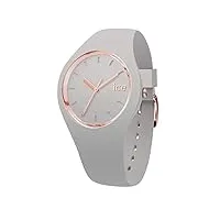ice-watch - ice glam pastel wind - montre grise pour femme avec bracelet en silicone - 001070 (medium)