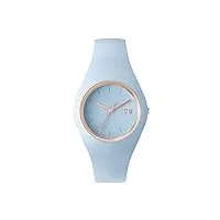 ice-watch - ice glam pastel lotus - montre bleue pour femme avec bracelet en silicone - 001067 (medium)