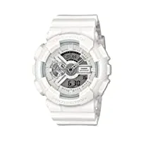 casio - ga-110bc-7aer - g-shock - montre homme - quartz analogique - digital - cadran lcd - bracelet résine blanc