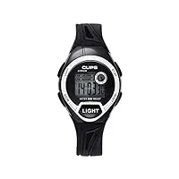 clips - 539-6004-84 - montre homme - quartz - digitale - eclairage/chronomètre/alarme - bracelet caoutchouc noir