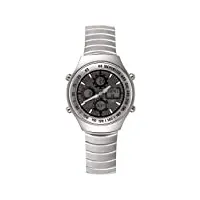 shaon - 44-7900-48 - montre homme - quartz - analogique et digitale - chronomètre/compte à rebours/alarme - bracelet acier inoxydable argent