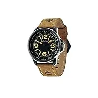 timberland - 14247jsbu/02 - montre homme - quartz - analogique - bracelet cuir marron