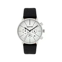 gigandet minimalism montre homme chronographe analogique quartz argent noir g32-001