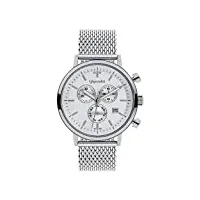 gigandet classico montre homme chronographe analogique quartz argent blanc g6-011