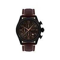 gigandet timeless montre homme chronographe analogique quartz noir marron g41-005