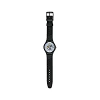 swatch femmes chronographe quartz montre avec bracelet en cuir ycs582