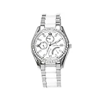 stella maris - stm15m1 - montre femme - quartz analogique - cadran blanc - bracelet céramique blanc