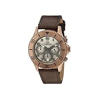 burgmeister - bm532-955 - montre homme - quartz - analogique - chronographe - bracelet cuir marron