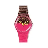 swatch mixte analogique quartz montre avec bracelet en silicone suop703
