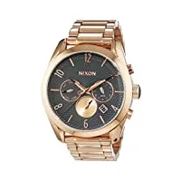 nixon - a3662046-00 - montre femme - quartz - chronographe - bracelet acier inoxydable or et rose