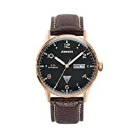 junkers - 69685 - montre homme - automatique - analogique - bracelet cuir noir